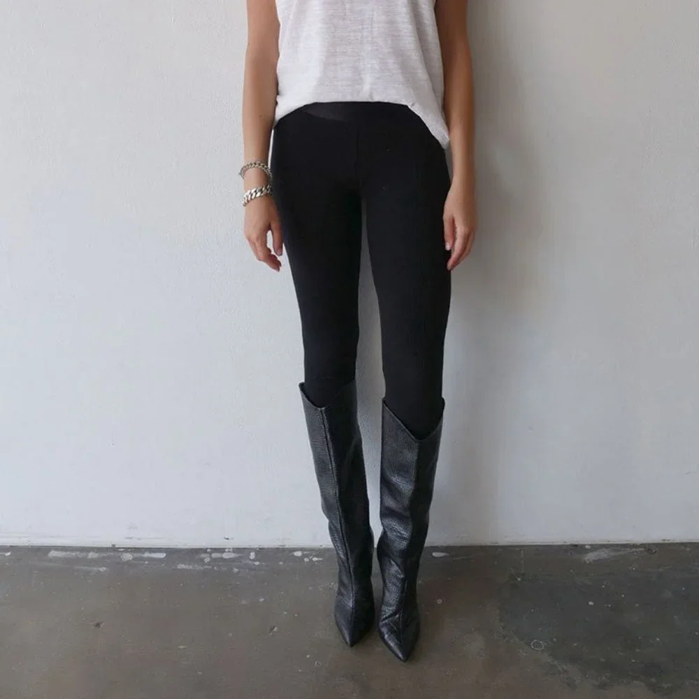 NWT The Range High Rise Ribbed Stirrup Legging S